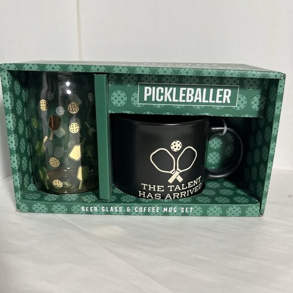 Pickleballer Bear Glass & Coffee Mug Set - Picture 1 of 5